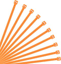 XINGO 8 Inch Cable Zip Ties (500 Pack), 40 Lbs Tensile Strength-Heavy Duty, Self-Locking Nylon Plastic Nylon Wire Ties for indoor and outdoor use(Orange)