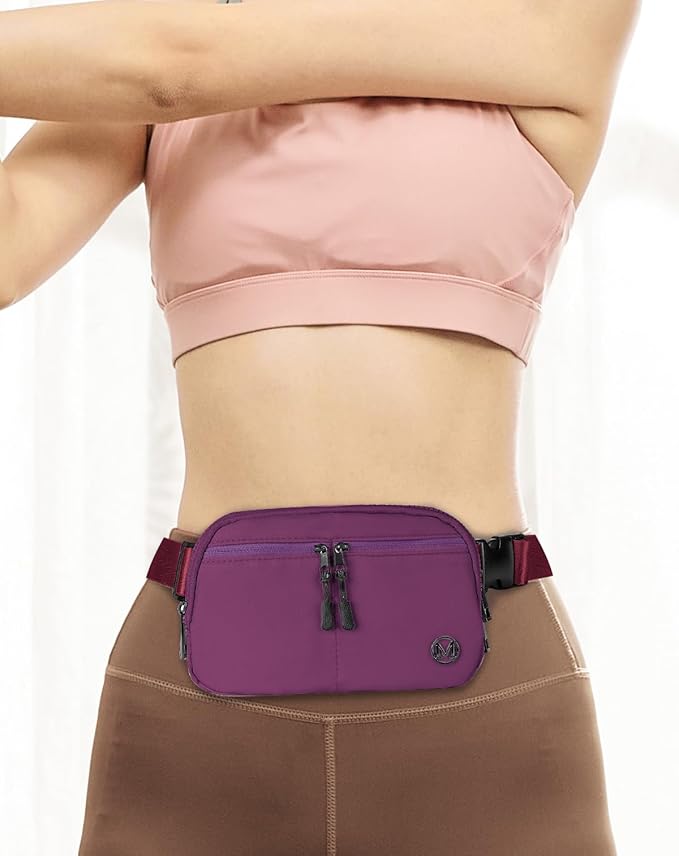 Fanny Pack Crossbody bags for Women Men, 2L Everywhere Belt Bag, Fashion Waist Packs, 5-Zipper Pockets Waist Bag with Adjustable Strap
