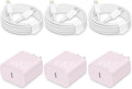 CXX Fast Charger for iPhone [3-Pack, MFi Certified], 20W USB-C PD Block with 6Ft Charging Cable Compatible with iPhone 14/13/12/11/Pro Max & iPad (Purple)