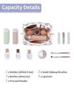 Narwey Small Checkered Makeup Bag for Purse Mini Cosmetic Bag Travel Makeup Pouch Zipper Pouch Cute Make up Bags with Compartments for Women Girls (Grayish Blue Checkerboard, Small)