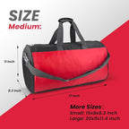 C&F BOGMOST Red Medium Travel Duffel Bag - 17" Foldable Waterproof Gym, Beach, Swim Bag - Polyester Oxford Cloth Sports Bag