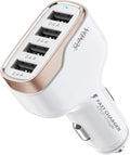 SUNDA 48W/9.6A USB Fast Car Charger, 4-Ports Car Charger Adapter for Apple and Android Smart-Phones, Car Phone Smart Charger Compatible with iPhone17/16 Pro/Max/iPhone 15/Pad Pro/Galaxy/Samsung