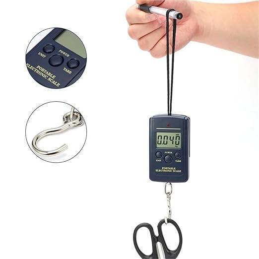 Luggage Weight Scale, 40kg/10g Mini Digital Scale for Fishing Luggage Travel Weighting Steelyard Hanging Electronic Hook Scale, Kitchen Weight Tool,for Travel