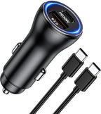 Penemay Car Charger USB Car Phone Charger, Dual Ports Car Adapter for iPhone 17 16 15 Pro Max/14/13/iPad,Samsung S26/S25 Android Cell Phone,