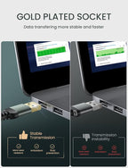 AINOPE USB Extension Cable,USB Extender,USB 3.0 Extension Cable, Male to Female Cord High Data Transfer Compatible with Webcam,Keyboard,Flash Drive,Hard Drive,Printer,16FT,Grey