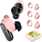 [3 Pairs] Ear Tips Cover for Bose QuietComfort Earbuds II (2022) &Bose QuietComfort Ultra Earbuds (2023), Silicone Sport Ear Hook Cover, Anti-Slip Replacement Eartip Accessories (S,M,L) (Pink)