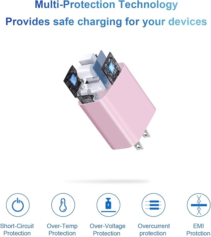 iPhone Charger Fast Charging USB C Charger Block Type C Charging iPad Chargers with 6FT C Chargers Cord Compatible with iPhone14/14 Pro Max/13/13Pro/12/12 Pro/11,iPad(Pink