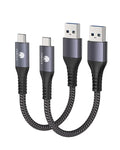 CONMDEX USB C Cable 10Gbps [2ft, 2-Pack] USB 3.1 Gen 2 USB to USB C Cable for Android Auto/Carplay, Fast Charging Short Type C Data Transfer Cord for iPhone 17 16 Pro Max Samsung Galaxy S25