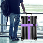 Luggage Straps for Suitcases TSA Approved-2 Pack Bright Personalized Luggage Belt Strap for Suitcase/Carry On Bag Luggage Accessories for Travel (Violet)