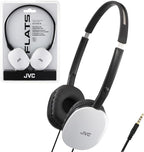 JVC Flats On-Ear Wired Headphones - Flat Foldable Design - 30mm Driver for Powerful Sound - Soft Ear-Pads for Comfort – Steel Headband - Lightweight & Portable - PC/Laptop/Gaming - 3.5mm Slim Plug