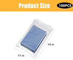 100-Pack Shoe Shrink Wrap Bags - 11x18 Inches Sneaker Heat Shrink Wrap for Men & Women - Shoe Organizer Bags to Prevent Sole Yellowing & Keep Dust Away (100) (shoe bag-100PCS)