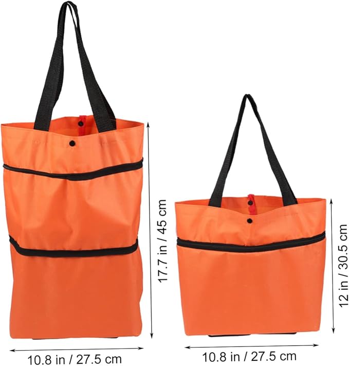 Alipis Portable Shopping Cart Folding Wheel Tug Bag Luggage Carrier Compact Trolley for Shopping Travel Sports Camping for Ages