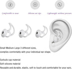 Earbud Replacement Tips Silicone Earbud Tips Compatible with Bose Quietcomfort and Sport Headphone Rubber Tips Ear Bud Covers 3 Pairs S M L Gray