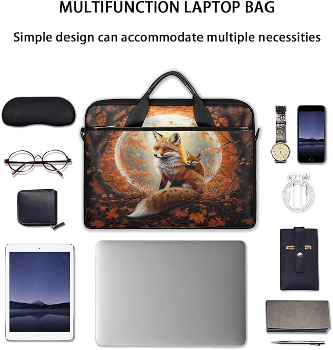 Laptop Shoulder Bag for Women Men, Waterproof Computer Case Messenger Bag Briefcase for Business Office Travel