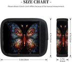 Abstract Butterfly Colorful 2 Pack Luggage Handle Wrap Set of Neoprene Luggage Tags for Suitcases Bag Strap Wrap Cover Travel Airplane Accessories Covers Markers Sleeve Grips Identifiers Cruise
