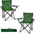 WEIDIORME 2 Pack Lightweight Camping Chairs for Adults & Teens, 250LBS Capacity Foldable Portable Chairs with Carry Bag, Compact Design for Camping, Beach, Picnics, and Outdoor Events