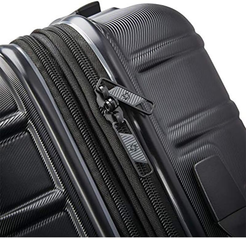 Samsonite Omni 2 Hardside 2 Piece Set - Includes Global Carry-On & Large Checked Suitcases - 360° Dual Spinner Wheels - Integrated TSA Lock & Expansion - Amazon Exclusive - Midnight Black