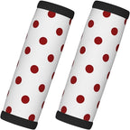 Neoprene Luggage Handle Wrap 2 Pack Red White Dots Luggage Handle Wraps for Suitcase Travel