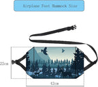 Airplane Foot Hammmock for Plane Travel Accessories Ajustable Foot Rest for Airplane Gadgets,Travel Essentials for Flight Plane,Office,Desk (Forest)