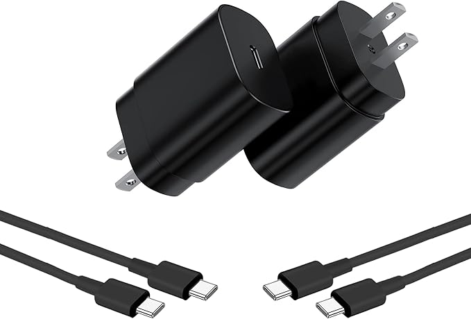 Type C Charger，Fast Charging USB C Chargers Block 25w Fast Wall Chargers for Samsung S25/S24/S23/S22/S21 Ultra/S20/S20 Ultra/Note 20 Ultra，Android Charger【2-Pack】