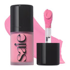 Saie Mini Dew Liquid Blush for Cheeks - Hydrating Cream Blush Stick with a Blendable + Buildable Formula - Skincare Infused Dewy Cheek Tint for a Natural Flush - Clean, Vegan Makeup - Baby (.24 oz)