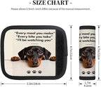 2 Pack Luggage Handle Wrap with Travel Tags - Non-Slip Protective Cover Soft Handle Grips Covers for Suitcase(Dogs Watching You)