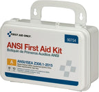 First Aid Only 90754 Bulk ANSI A 10-Person Emergency First Aid Kit for Home, Work, and Travel, 71 Pieces