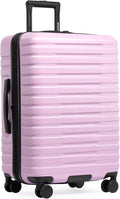 U.S. Traveler Boren Expandable Hardside Rugged Travel Luggage with 8 Spinner Wheels, Lavender, Checked-Medium 26-Inch