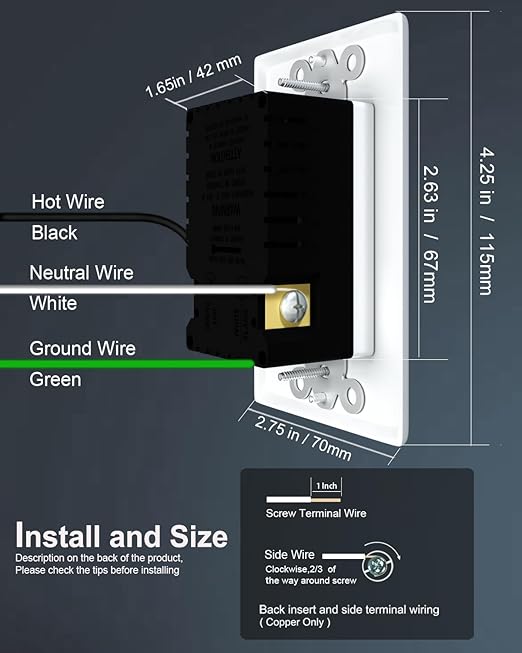 PD USB Outlet with Light,20W Power Delivery USB Receptacle with Night Light, 20A Tamper-Resistant Wall Outlet, Fast Charging Type A & USB-C Charger for Smartphones, Laptops, Tablets (1, White)