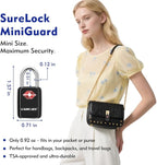 SURE LOCK Mini TSA Approved Keyed Luggage Lock – One Key Opens All, Fits Tight Zipper Gaps & Small Pull Holes, Compact Travel Lock for Suitcases, Backpacks & Handbags
