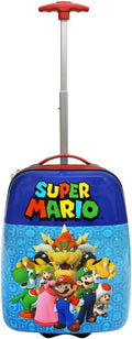 Bioworld Super Mario 16.5-Inch ABS Youth Carry-on Luggage with Trolley Handle for Toddler