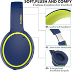 B10 Wireless Bluetooth Over-Ear Headphones, Lightweight Folding Stereo Bass Headset with Mic, 50H Playtime, Volume Control, Bluetooth 5.3 Headphones for iPad/Travel/Tablet/PC (Blue)