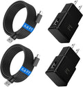Type C Charger Fast Charging, 2 Pack USB C Android Phone Wall Charger Block & 6.6ft Charge Cable Cord, for Samsung Galaxy S8/ S9/ S10 Plus Active S10e, S20/ S21 Ultra Plus, Note 8 9 10, Pixel 3 4 etc