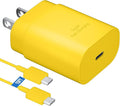 25W Super Fast Charging Cord Type C Block &10Ft USB C Android Phone Charger Cable for Samsung Galaxy S26 Ultra/S26/S26+/S25 Ultra/S25/24 Ultra/S24/S23 Ultra/S22 Ultra//Note 20/10,Yellow
