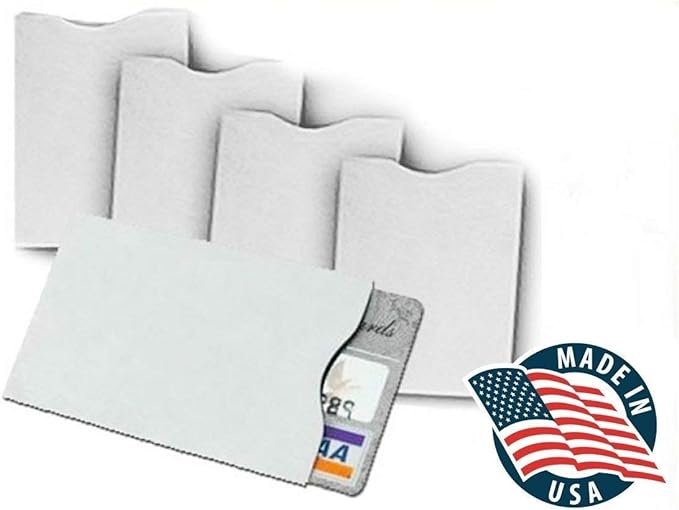 10x RFID Blocking Credit Card"DuPont TYVEK" Sleeves for wallet or purse. Protect your debit cards, credit cards and IDs from identity theft skiming.