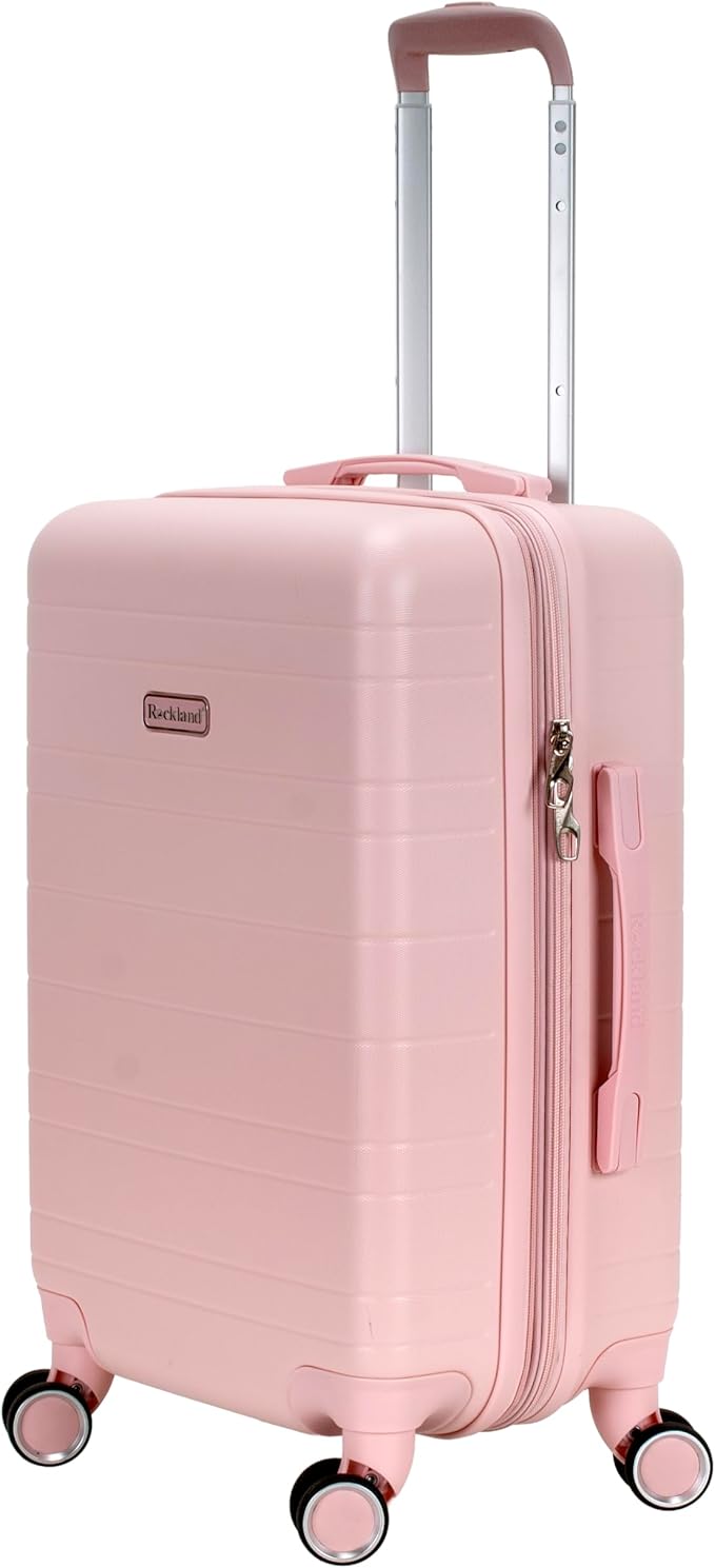 Rockland Palm Beach Hardside 20" ABS Carry On, Pink
