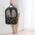 Shoe Bag for Travel, Travel Shoe Bag for Packing, Hold 3 Pairs of Shoes, Travel Essentials for Flying Shoe Organizer Shoe Storage Bag for Travel Light Black-lemon