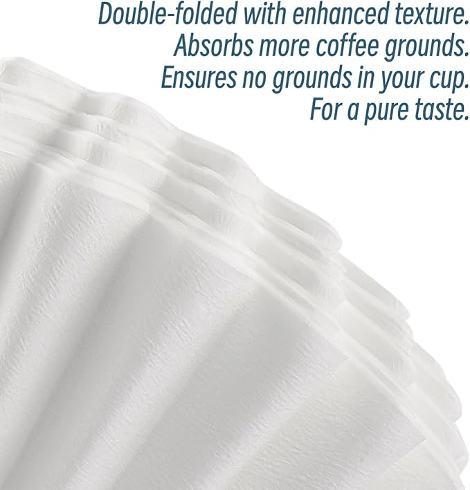AGOGO V60 Coffee Dripper - Unbreakable 304 Stainless Steel Pour Over Cone for Travel & Camping, Includes 50 Paper Filters & Barista Towel - Cream White