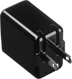 Amazon Basics 12W One Port USB-A Portable Wall Charger (2.4A) for Phones (iPhone 16/15/14/13/12/11/X, Samsung, and more), 2-Pack, Black