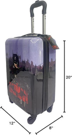 Fast Forward Batman Black Luggage 20 Inches Hard-Sided Tween Spinner Carry-On Travel Trolley Rolling Suitcase for Kids