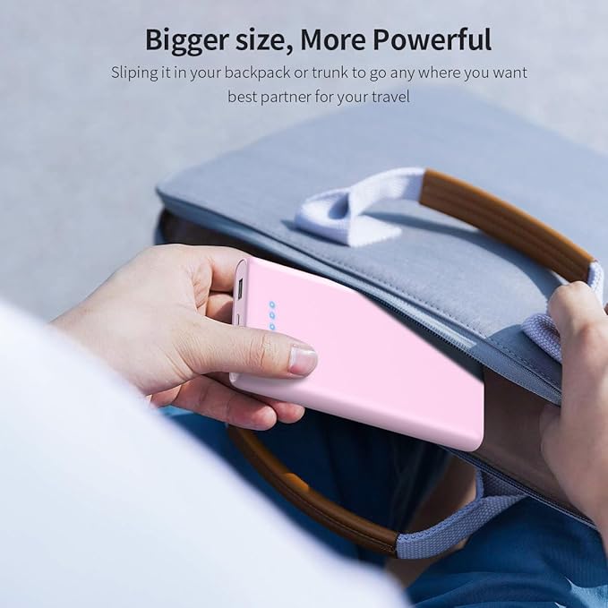 Portable Charger Power Bank 26800mah,Ultra-High Capacity Safer External Cell Phone Battery Pack,2 USB Output High Speed Charging Power bank Compatible with iPhone 17/16/15/14/13 Samsung Android-Pink