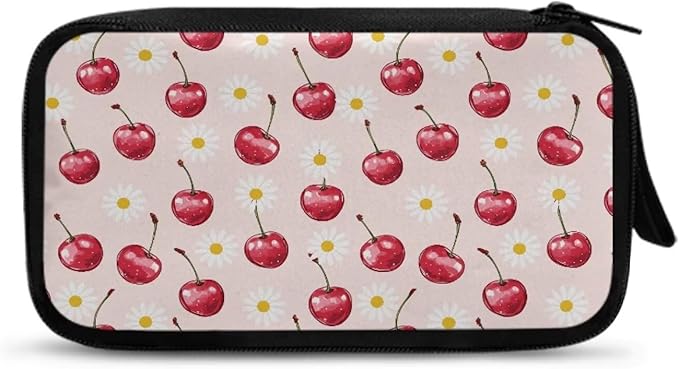 Cherries Travel Cord Organizer Case Cord Organizer Travel Large Storage Bag holds Phone Power Bank SD Card Tech Accessory Electronic Accessories Carry Case