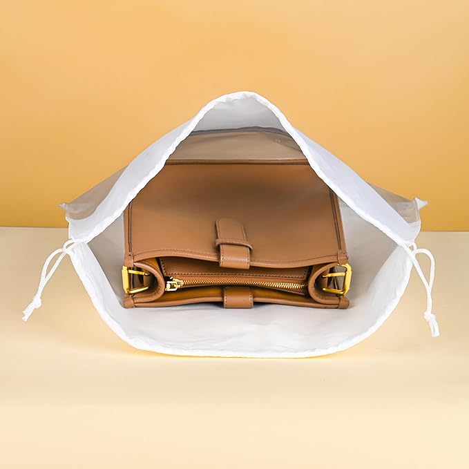 Pack of 10 Dust Cover Storage Bags Drawstring Bags for Handbags Shoulder Bags Purses Shoes Boots (19.6"x19.6")