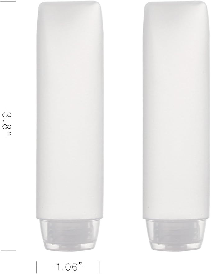 OTO 6 Pack Travel Size Plastic Squeeze Bottles for Liquids, 30ml/1 Fl. Oz TSA Approved Makeup Toiletry Cosmetic Containers