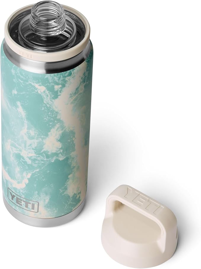 YETI Rambler 26 oz Bottle, Leakproof, Vacuum Insulated, Stainless Steel with Chug Cap, Sea View