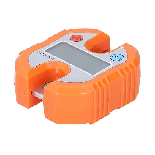 FTVOGUE Digital Hanging Scale, Portable Electronic Hook Scale with Double Accuracy Display for Grocery Shopping and Luggage, 150kg Capacity (Orange)