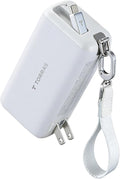 TORRAS FlexLine PowerGo 3-in-1 Portable Charger, 10000mAh Power Bank, 45W Fast Charging with 3.3 ft Built-in Retractable USB-C Cable & Foldable Wall Plug for iPhone 17/16/15, iPad