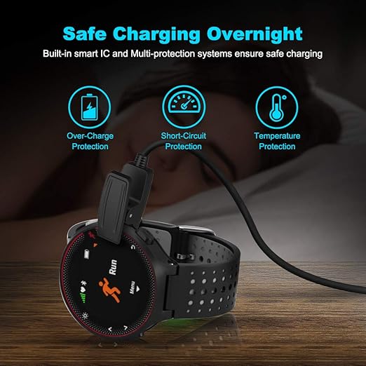 TUSITA Charger Compatible with Garmin Forerunner 35 35J 230 235 630 645 Music 735XT, Approach G10 S20, Vivomove HR, ForeAthlete 35J, Lily - USB Charging Cable 100cm - GPS Smartwatch Accessories