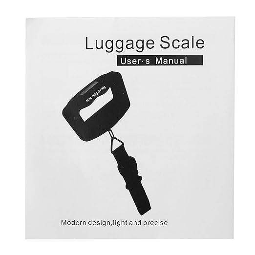 Digital Luggage Scale, Portable Electronic Hanging Scale with LCD Display, 110 lb/50 kg Capacity for Travel