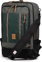 Topo Designs Global Travel Bag – 30L or 40L - Carry-On Compliant Most Airlines, Durable Travel Duffel Bag, Clam Shell Main Pocket, Laptop Sleeve, Backpack, Luggage (40L / Woodland/Forest)